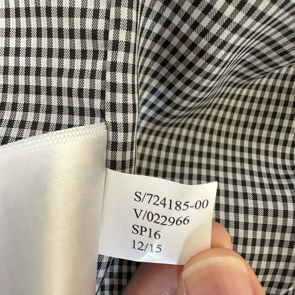 Banana‎ Republic Wool Modern Slim Fit Plaid Blazer 44L Long Suit Gray